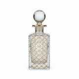 Mayflower Crystal Glass Perfume Bottle with Golden Design — 250ml