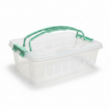 Polytime Rectangular Storage Box with Lid & Handle – 9 Ltr | 380×270×125 mm | Transparent