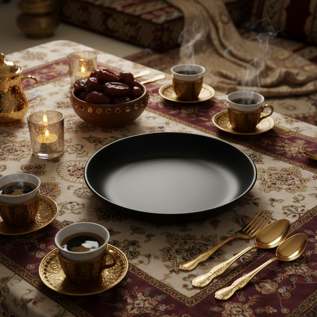 Black Matte Round Ceramic Deep Plate 28.5cm