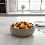 Luhpar Round Ceramic Serving Bowl — 1000ml | Taupe, Off White, Brown |