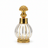 Mayflower Glass Perfume Bottle With Gold Filigree Rose Cap – 200ml