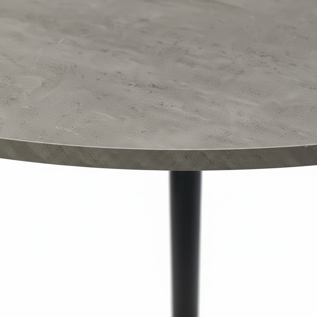 Grey & Black Triangular Coffee Side Table - 55×40cm