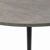 Grey & Black Triangular Coffee Side Table - 55×40cm
