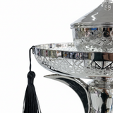 Silver Metal Candy Tray with Dallah Base - 30×23 cm