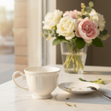 Classic White Ceramic Tea Cup - 180ml