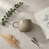 Luhpar Ceramic Mug 500ml — Taupe | Round Belly Design