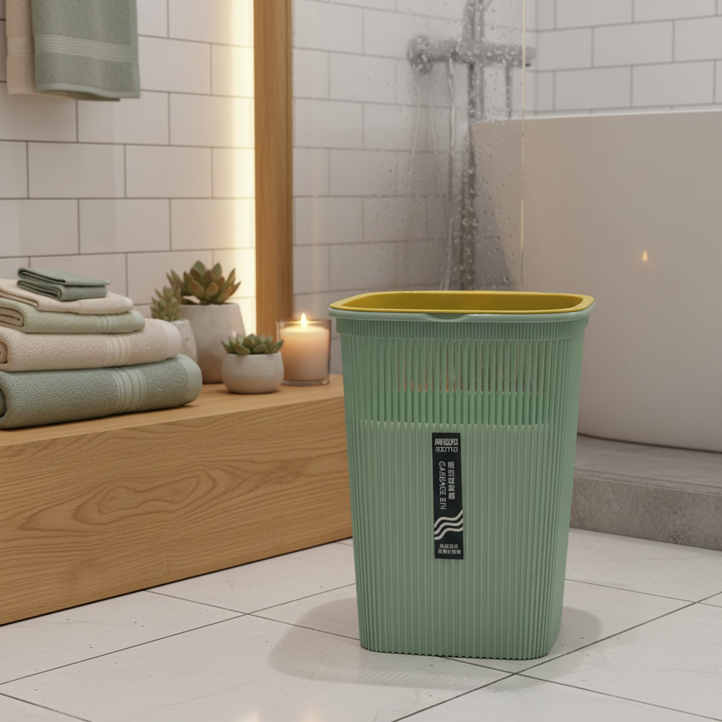 Kitchenmark Plastic Square Garbage Bin - 9.5 Litre