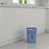 Kitchenmark Blue Square Plastic Waste Bin – 9.5 Litre