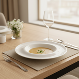 Wilmax Round White Porcelain Soup Plate - 9 Inch