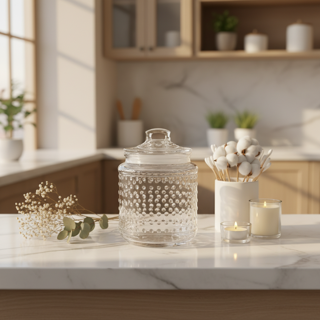 Clear Glass Jar with Lid - 10×8cm / 15×10cm / 20×10cm