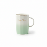 Mint Green & White Ceramic Mug - 400ml
