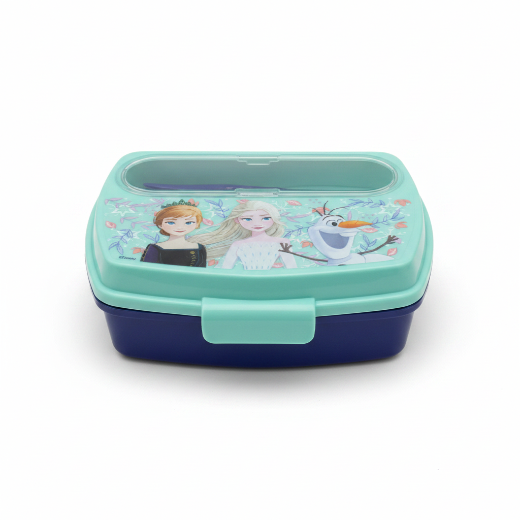 Stor Disney Teal & Navy Blue Frozen Plastic Lunch Box -  17×13 cm