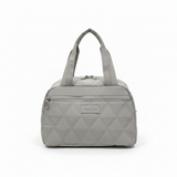 Frische Quilted Lunch Bag - 18×25cm - Light Grey / Pink / Black