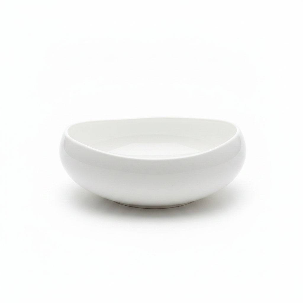 Luhpar White Ceramic Serving Bowl - 20cm