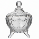 Deli Standard Glass Sugar Pot with Lid Classic Kitchen Sugar Storage Jar 10 x 10 cm