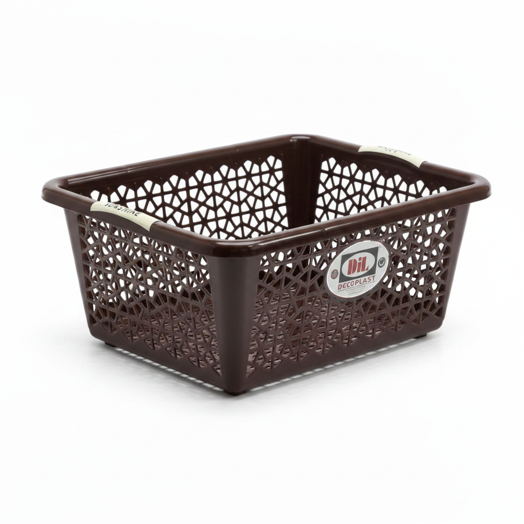 Decoplast Tulip Plastic Storage Basket – 52 × 42 × 22 cm