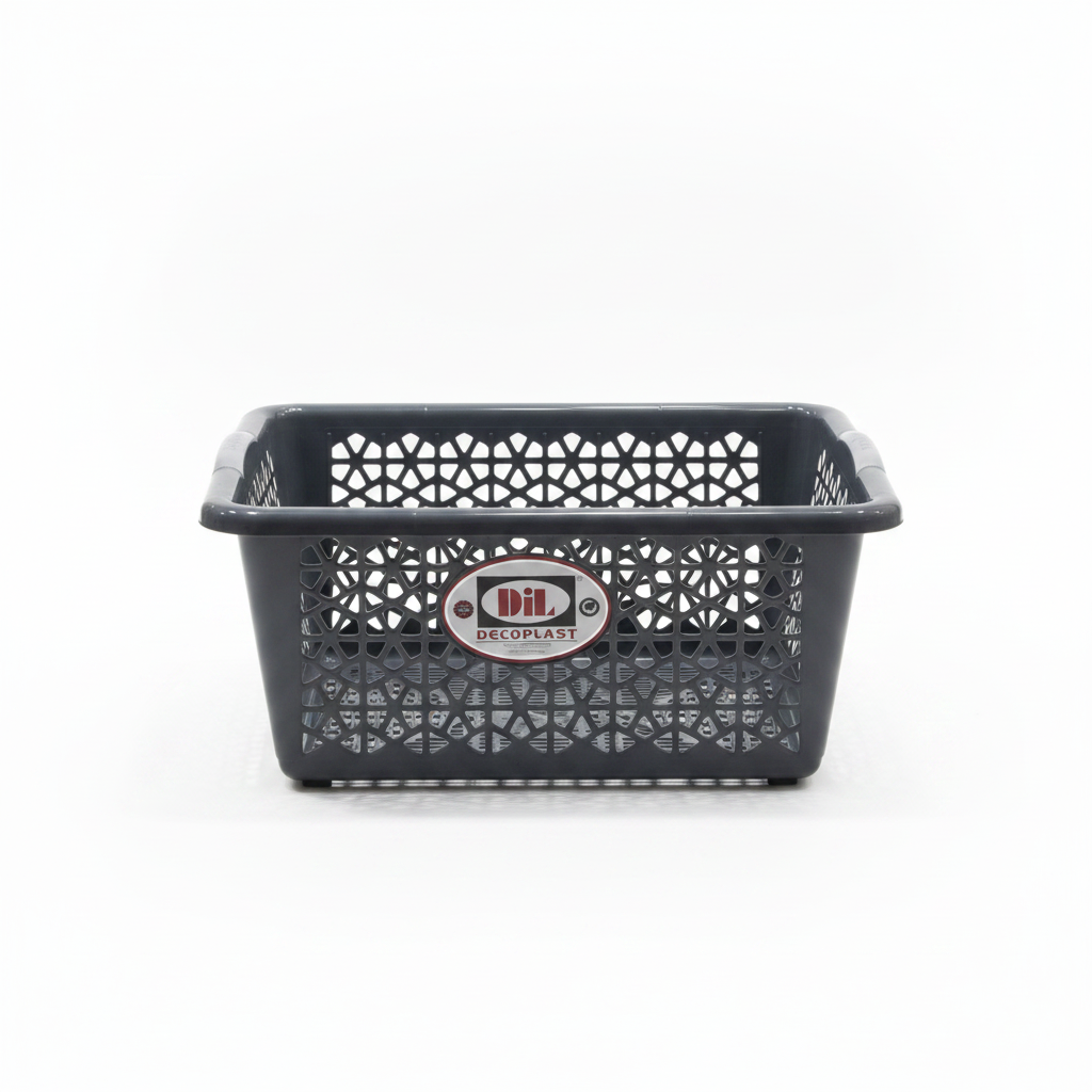 Decoplast Tulip Plastic Storage Basket – 52 × 42 × 22 cm