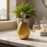 Amber Gold Ceramic & Plastic Liquid Soap Dispenser –  400ml