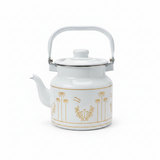Simba White Enamel Kettle with Lid — 2 Litre