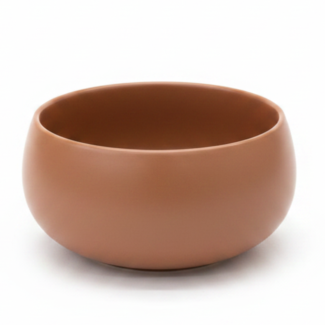 Luhpar Round Ceramic Bowl 600ml  | Taupe, Off White, Brown |
