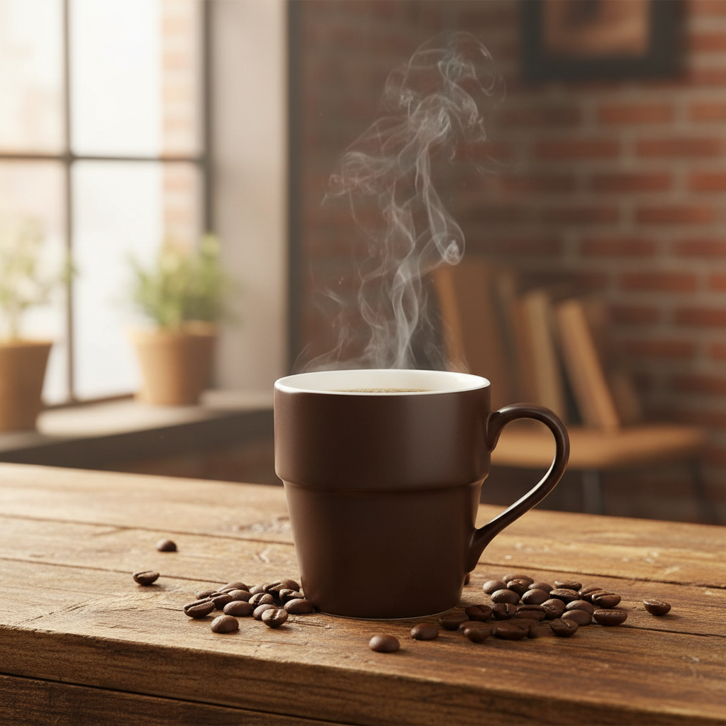 Brown Porcelain Mug - 250ml