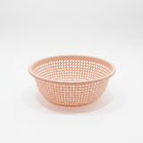 Round Plastic Strainer / Colander — 35×12 cm - Pink / Light Green