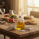 موزع زيت زجاجي شفاف أنيق من لوهبار - 500 مل