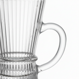 Deli  Ribbed Glass Tea Mug with Handle - 140ml