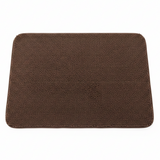 Brown Chenille Bath Mat Non-Slip Rubber Back - 80×100 cm