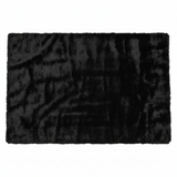 Black Elegant Luxury Fur Mat | Ultra-Soft Plush Area Rug for Living Room, Bedroom & Majlis | 180 × 250 cm | Premium Home Décor