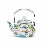 Venice Enamel Kettle With Tropical Palm Print - 2.5 Litre