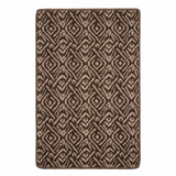 Premium Geometric Diamond Pattern Rectangle Door Mat | Anti-Slip Entrance Rug for Home, Kitchen & Entryway | 68 × 44 cm | Brown & Beige Woven Design