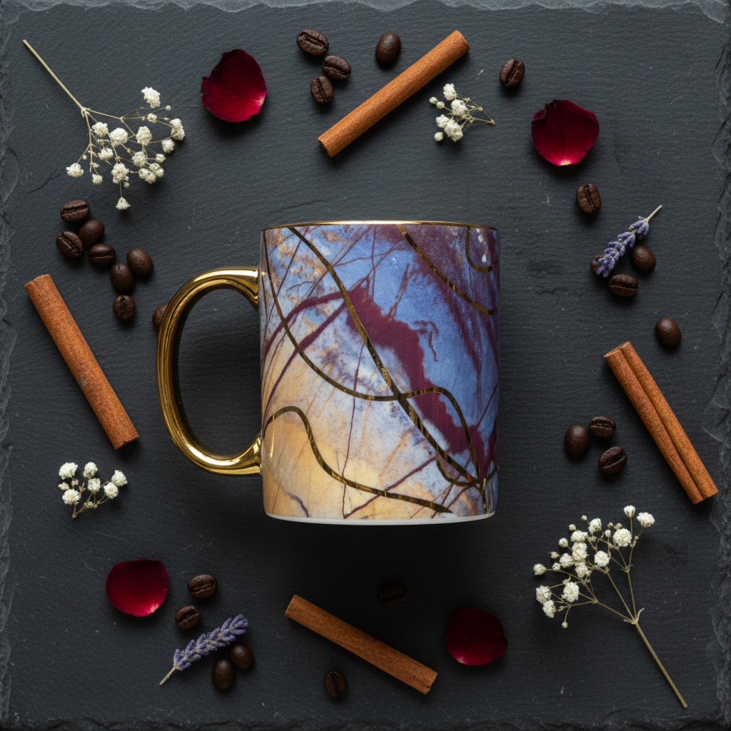 Marble Elegance Ceramic Mug - 300ml