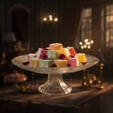 Crystal Footed Glass Candy Plate — 20×8 cm