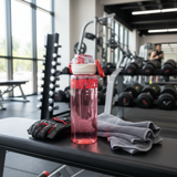 Zhibo Elegant Red Plastic Water Bottle | BPA-Free | 1040ml