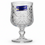 Delisoga Crystal Cut Glass Ice Cream Cup | Diamond Pattern Goblet | 150ml
