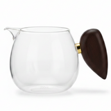 Clear Glass Pourer Cup with Wooden Handle | 200ml