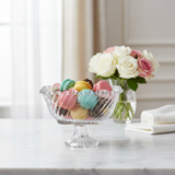 Crystal Glass Footed Candy Bowl - 20×15 cm