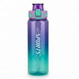 SPORTS Elite Gradient Water Bottle — Purple & Teal | Flip-Lock Cap 1000ml