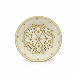 Slama Cream & Olive Gold Ceramic Soup Plate - 23cm