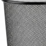 Black Metal Mesh Dustbin - 28×26 cm