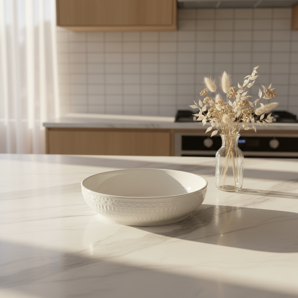 White Ceramic Serving Bowl - 22cm