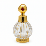 Mayflower Glass Perfume Bottle with Gold Metal Base — 200ml - Navy Blue / Red