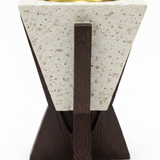 Cream & Brown Chalk Incense Burner - 9×6.5 cm