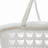 Plastic Multipurpose Basket with Handle - 25×18cm - White - Grey
