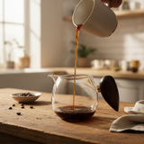 Clear Glass Pourer Cup with Wooden Handle | 200ml