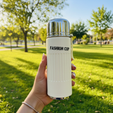 Plastic & Glass Insulated Water Bottle – 500ml - Cream / Lavender / Dusty Blue