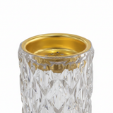 Crystal Diamond-Cut Glass Incense Burner - 14cm