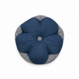 Navy Blue & Houndstooth Cushion - 40cm