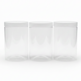 Jiham 3-Piece Clear Plastic Storage Jar Set - 750ml - 8.5 × 14 cm